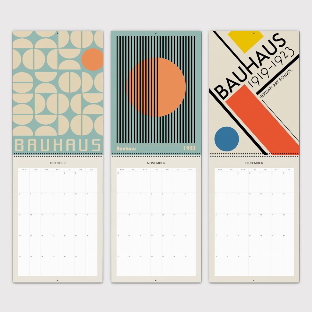 Bauhaus Style Wandkalender & Terminplaner 2026