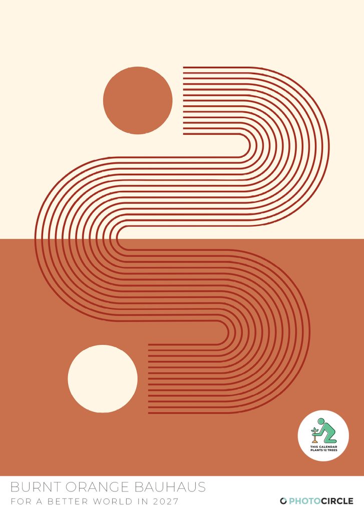 Bauhaus Kalender 2027 Burnt Orange